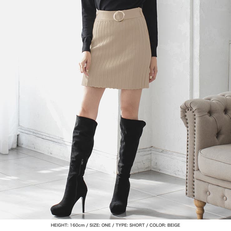 丈が選べるバックルベルト付リブニットスカート [21540 ロングスカート | JULIA BOUTIQUE | 詳細画像25 