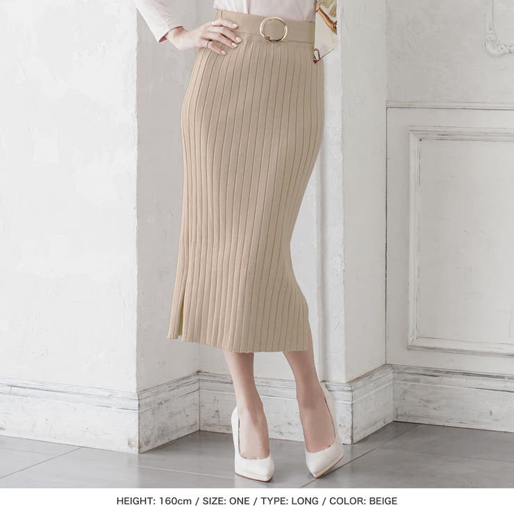 丈が選べるバックルベルト付リブニットスカート [21540 ロングスカート | JULIA BOUTIQUE | 詳細画像29 