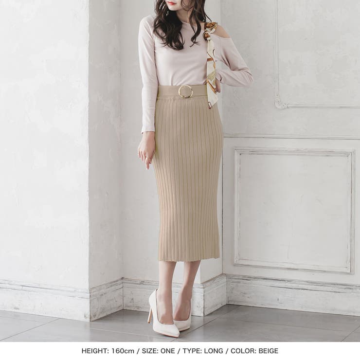 丈が選べるバックルベルト付リブニットスカート [21540 ロングスカート | JULIA BOUTIQUE | 詳細画像30 