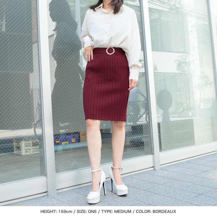 丈が選べるバックルベルト付リブニットスカート [21540 ロングスカート | JULIA BOUTIQUE | 詳細画像34 