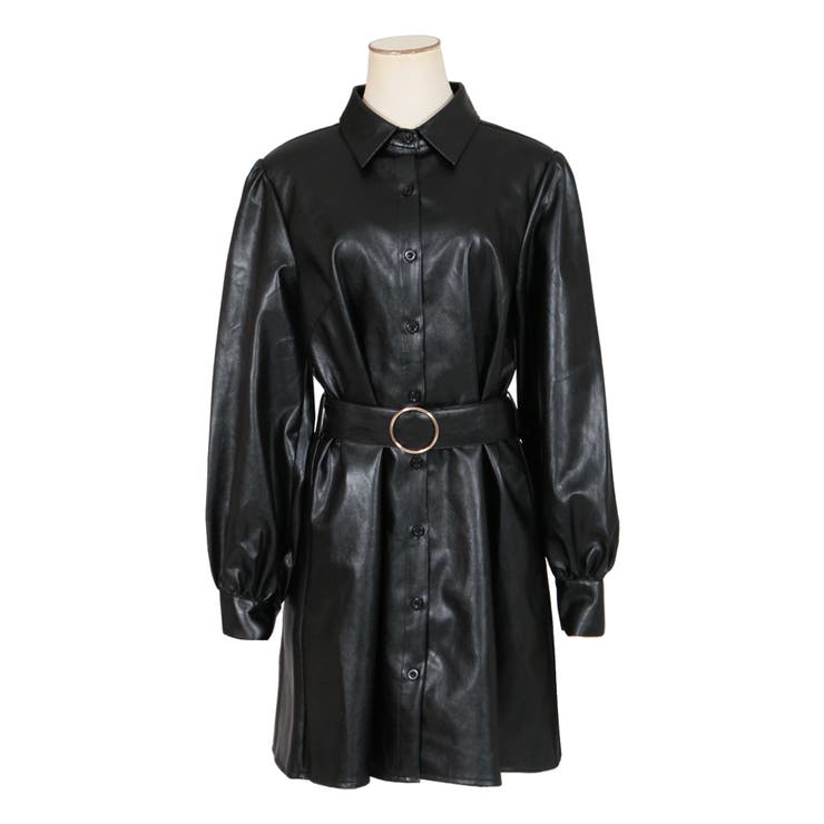 IRENE フェイクレザーシャツワンピース 不満 36 