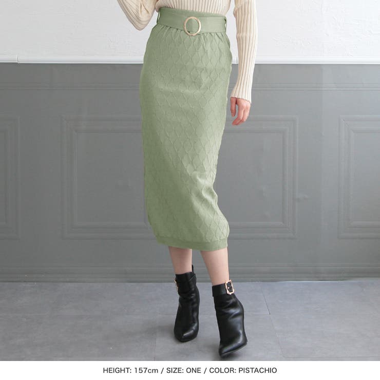 ベルト付きダイヤ柄タイトニットスカート 品番 Ba Julia Boutique ジュリアブティック のレディースファッション通販 Shoplist ショップリスト