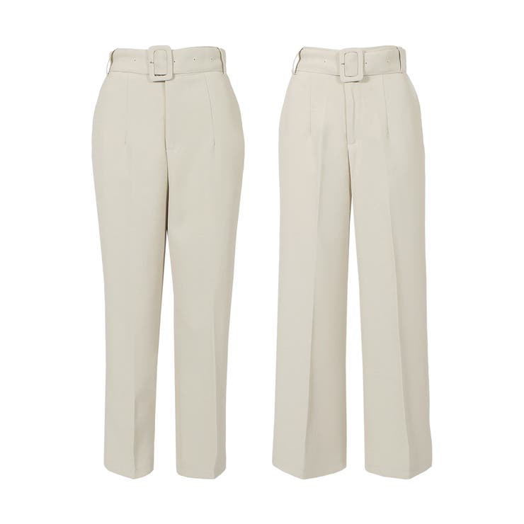 【ベージュ】 | 選べる2型 バックルベルト付きパンツ | JULIA BOUTIQUE