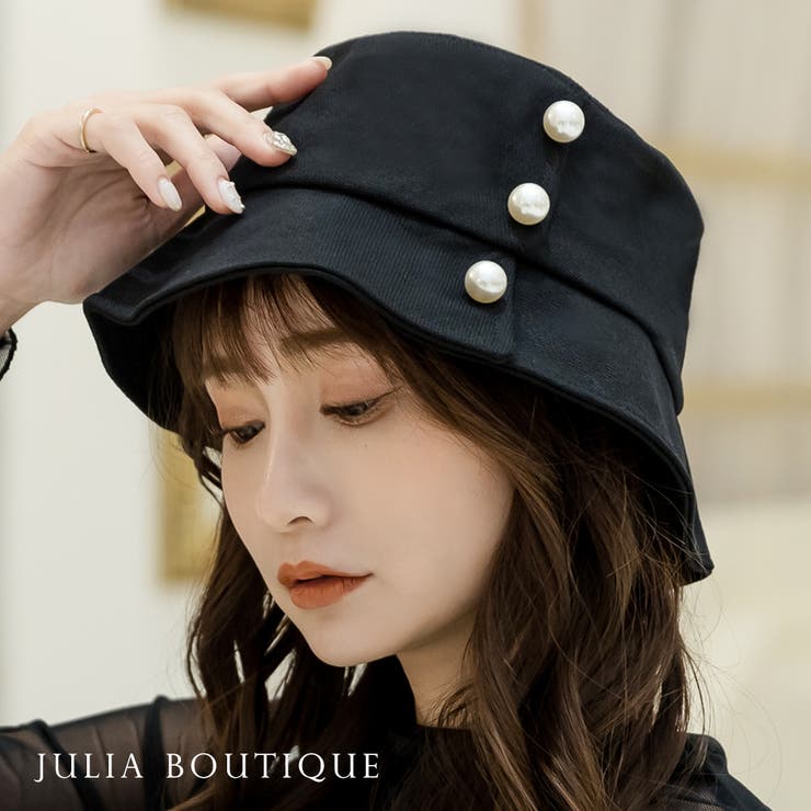 パールポイントバケットハット [22572 バケハ 帽子 無地 ][品番