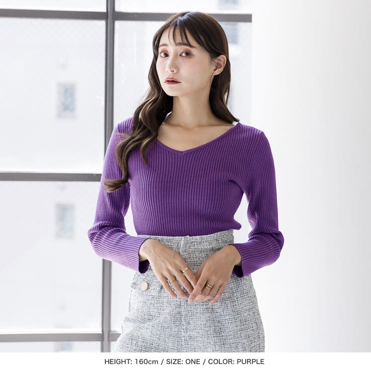 前後2WAYネックパーソナルカラーリブニットトップス [22613 レディース | JULIA BOUTIQUE | 詳細画像20 