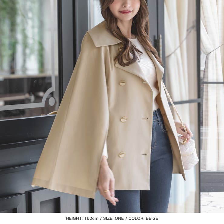 ウエストマークケープトレンチコート [23000 ケープコート[品番