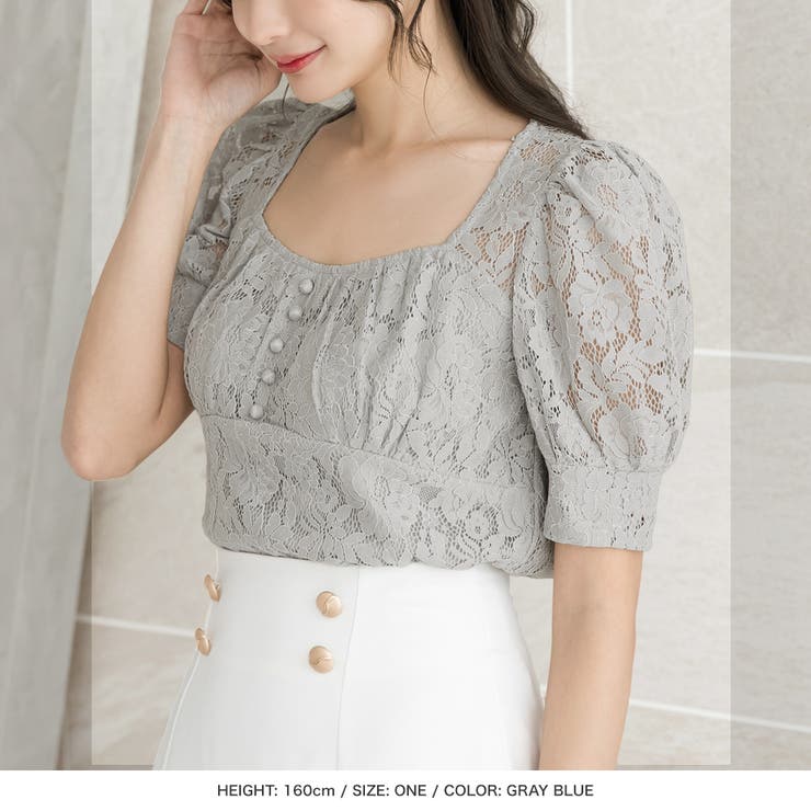 BUBBLES】スクエアレーストップス | sparkling mall online store