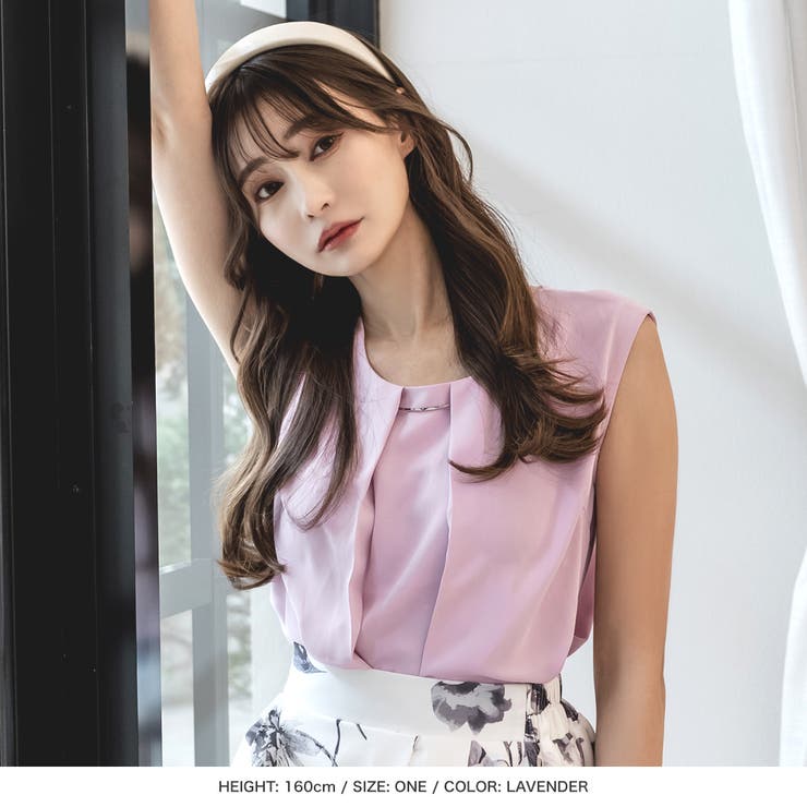 チャーム付きパーソナルカラーノースリーブブラウス・トップス/23035 | JULIA BOUTIQUE | 詳細画像15 