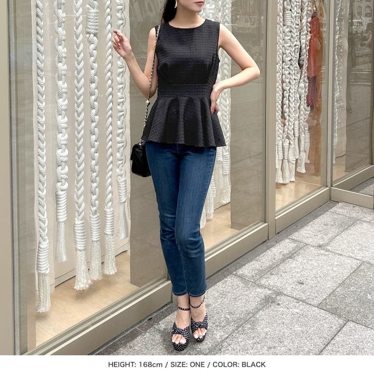 格子柄ノースリーブペプラムトップス [品番：BA000005490]｜JULIA  BOUTIQUE（ジュリアブティック）のレディースファッション通販｜SHOPLIST（ショップリスト）