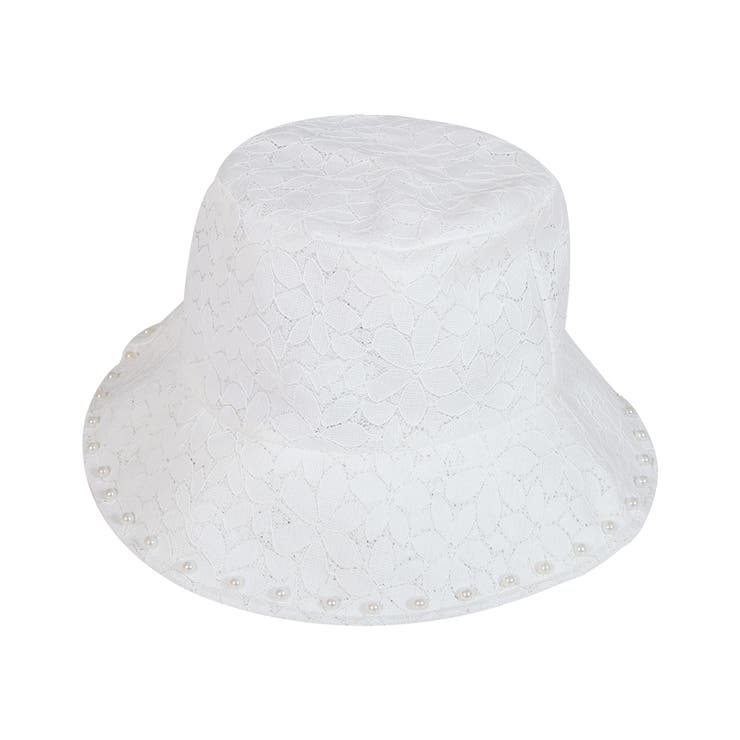 美品♪FOXEY バケットハット パール装飾付き Fサイズ希少品♪ パール付き総レースバケットハット [23115 バケハ[品番：BA000005486