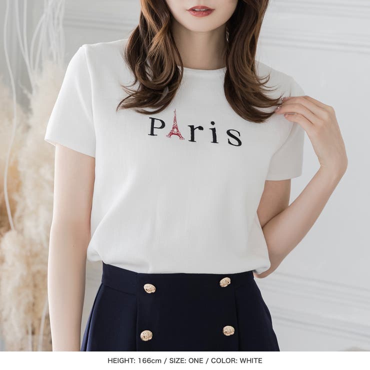 Dior　刺繍　ショート丈　Tシャツ　半袖　かわいい　トレーナー　パーカー20cm