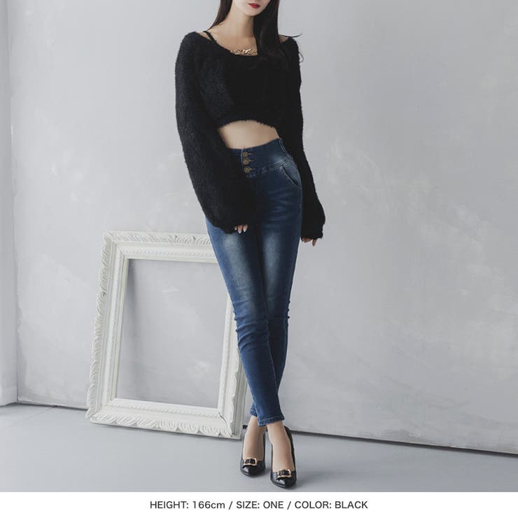 チェーン付きシャギーニットカーディガン+キャミソールセット/23507 | JULIA BOUTIQUE | 詳細画像5 