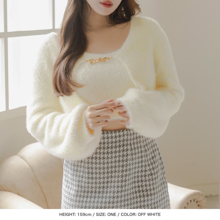 チェーン付きシャギーニットカーディガン+キャミソールセット/23507 | JULIA BOUTIQUE | 詳細画像17 