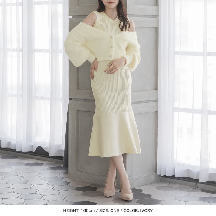 2点セット・シャギータッチニットカーディガン+マーメイドワンピース/23509 | JULIA BOUTIQUE | 詳細画像14 