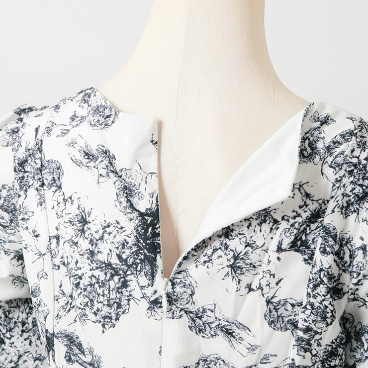 トワルドジュイ柄チェーン付マーメイドワンピース  | JULIA BOUTIQUE | 詳細画像16 