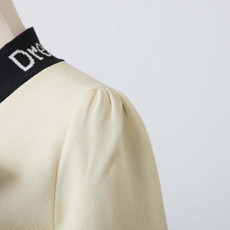 【etereve】アイボリー ロゴリボンニットワンピース etereve】アイボリー ロゴリボンニットワンピース ロゴリボン