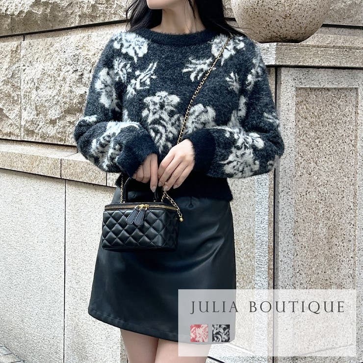 フラワー柄シャギータッチニットトップス/23553 | JULIA BOUTIQUE | 詳細画像1 