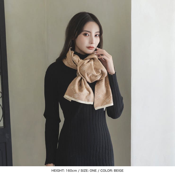 モノグラム柄ニットストール [23556 総柄 | JULIA BOUTIQUE | 詳細画像11 