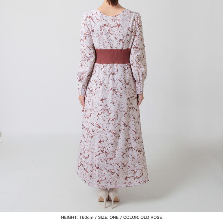 ラインフラワー柄ウエストリブフレアワンピース/23564 | JULIA BOUTIQUE | 詳細画像18 