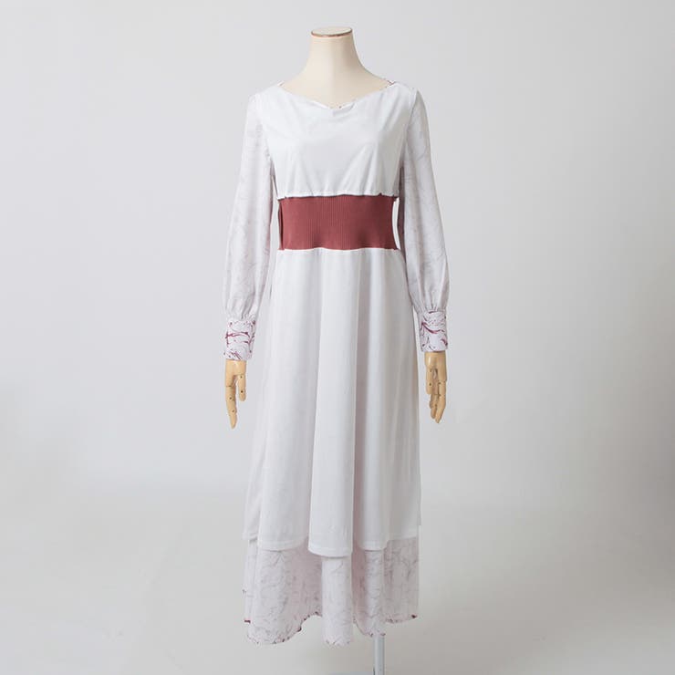 ラインフラワー柄ウエストリブフレアワンピース/23564 | JULIA BOUTIQUE | 詳細画像24 