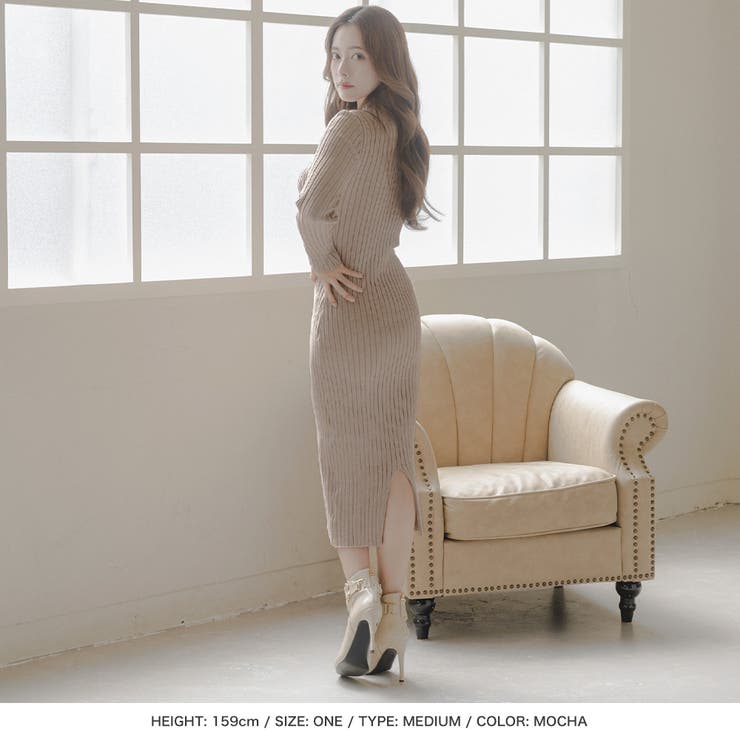 値下⁉️【新品】❣️アダストリアA part byロングニットワンピ