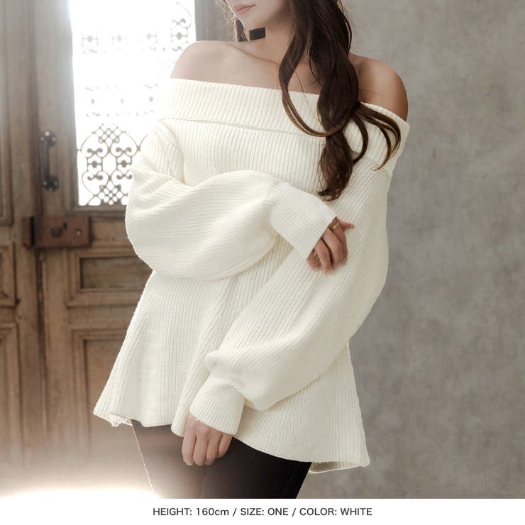 オフショルペプラムニットトップス [品番：BA000005662]｜JULIA  BOUTIQUE（ジュリアブティック）のレディースファッション通販｜SHOPLIST（ショップリスト）