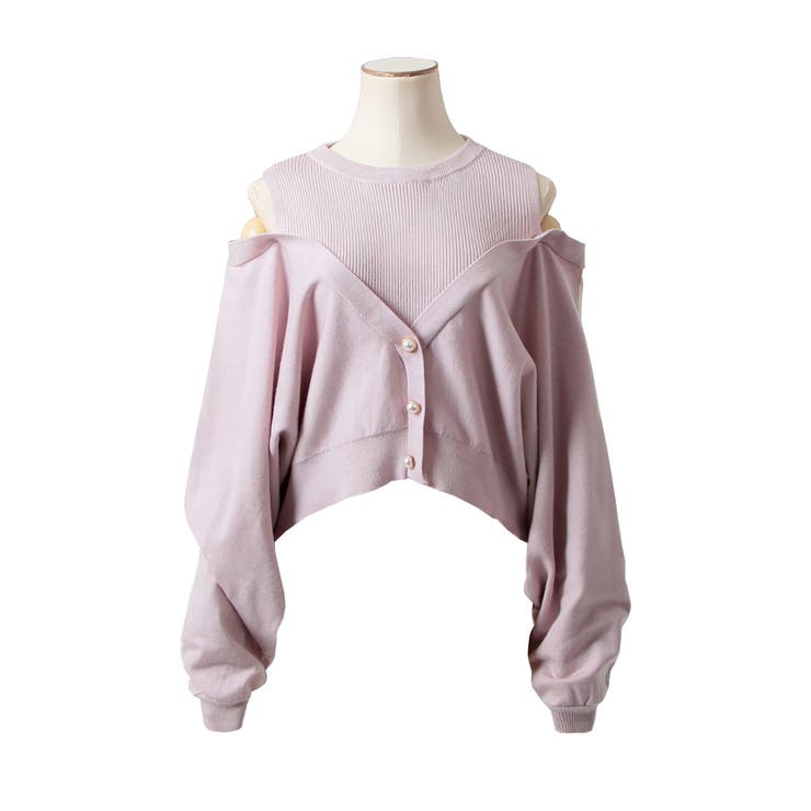 レイヤード風肩あきニットトップス/23587[品番：BA000005598]｜JULIA  BOUTIQUE（ジュリアブティック）のレディースファッション通販｜SHOPLIST（ショップリスト）