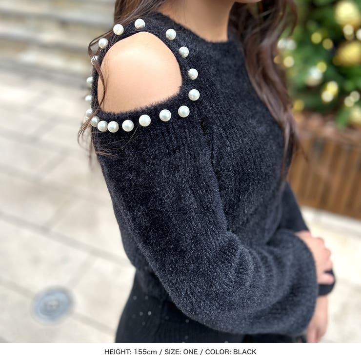 肩パール付きシャギータッチニットトップス  | JULIA BOUTIQUE | 詳細画像10 