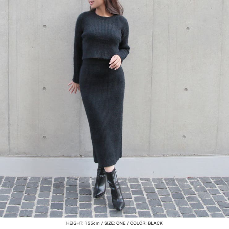 2点セット シャギータッチニットトップス+ロングスカートセットアップ[品番：BA000005664]｜JULIA BOUTIQUE（ジュリア ブティック）のレディースファッション通販｜SHOPLIST（ショップリスト）