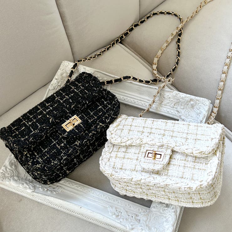 ツイードデザインチェーンショルダーミニバッグ/23609[品番：BA000005600]｜JULIA  BOUTIQUE（ジュリアブティック）のレディースファッション通販｜SHOPLIST（ショップリスト）