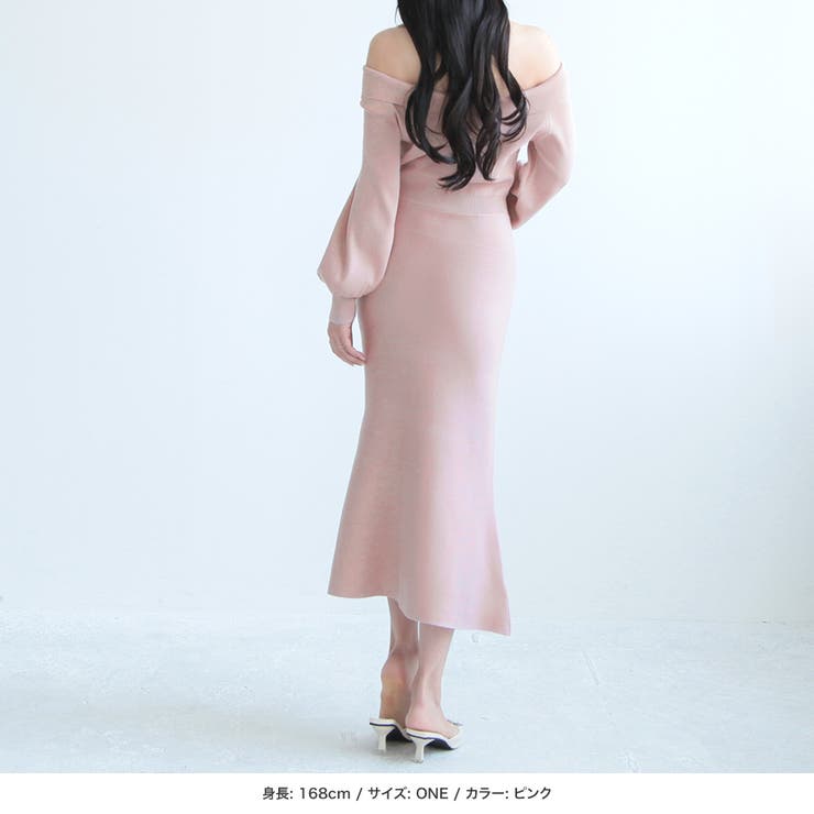 パールストラップマーメイドニットワンピース [品番 パールストラップマーメイドニットワンピース [品番