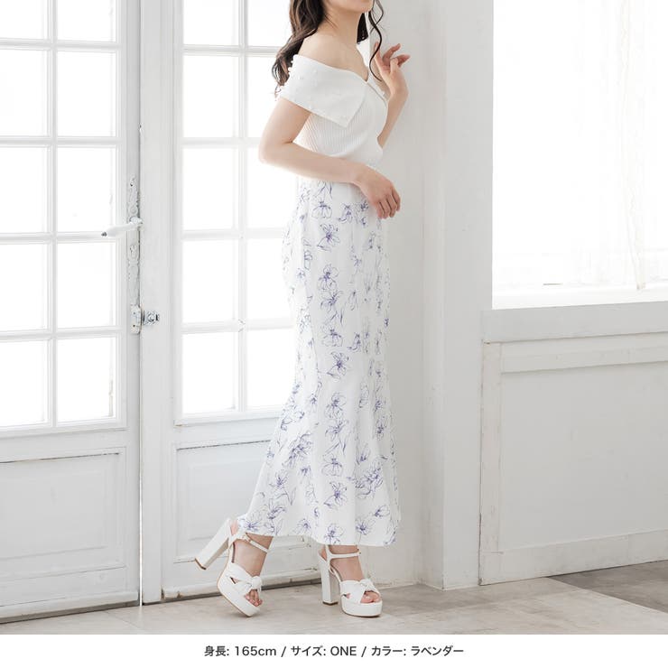 アートフラワーマーメイドスカート [品番：BA000005784]｜JULIA  