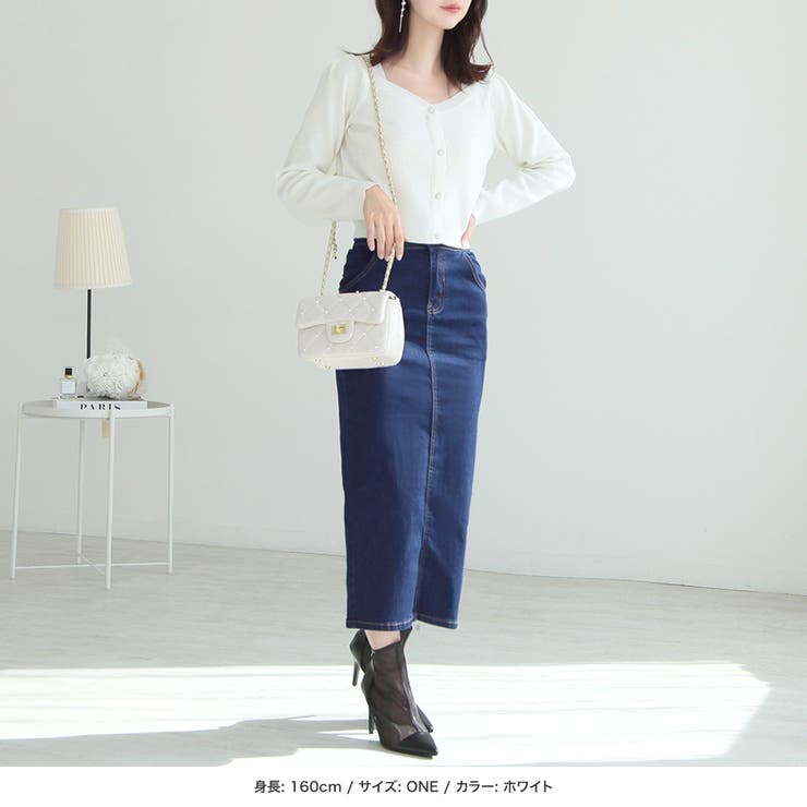 ビジューパールボタンハートネックニットトップス [24018 長袖 | JULIA BOUTIQUE | 詳細画像18 