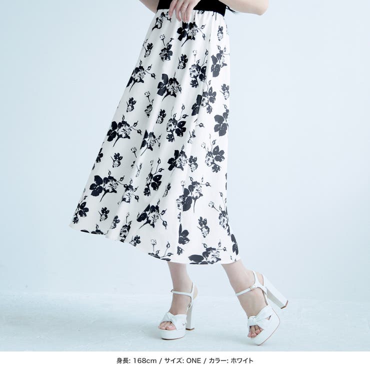 ニットドッキング花柄ワンピース [品番：BA000005755]｜JULIA BOUTIQUE