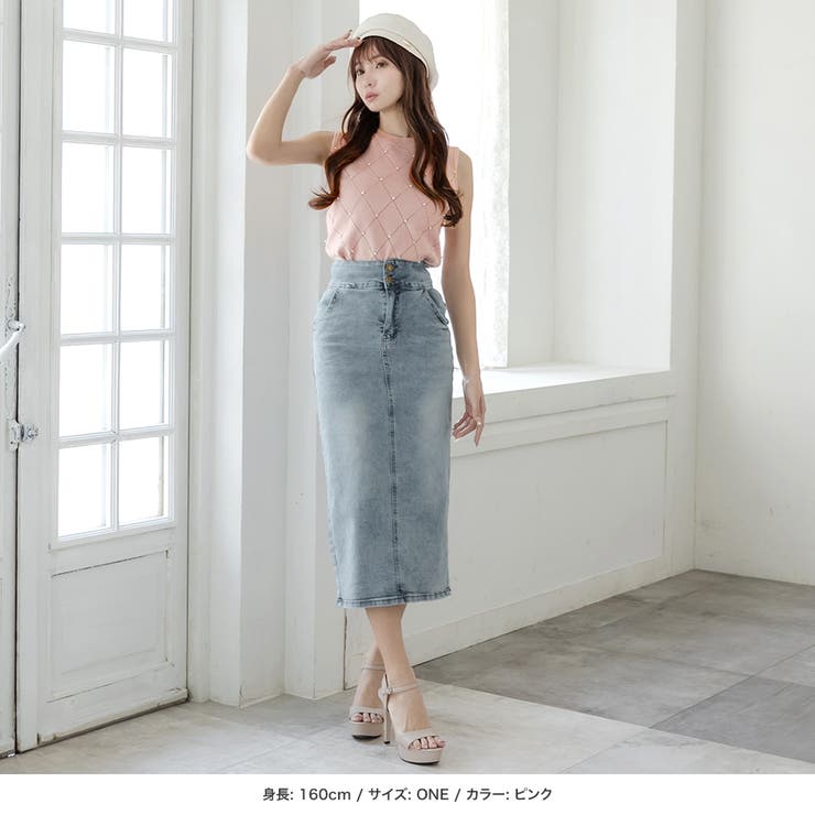 パールデコノースリーブニットトップス [24073 ミドル丈 | JULIA BOUTIQUE | 詳細画像21 