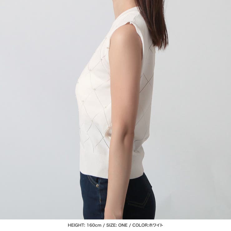 パールデコノースリーブニットトップス [24073 ミドル丈 | JULIA BOUTIQUE | 詳細画像28 