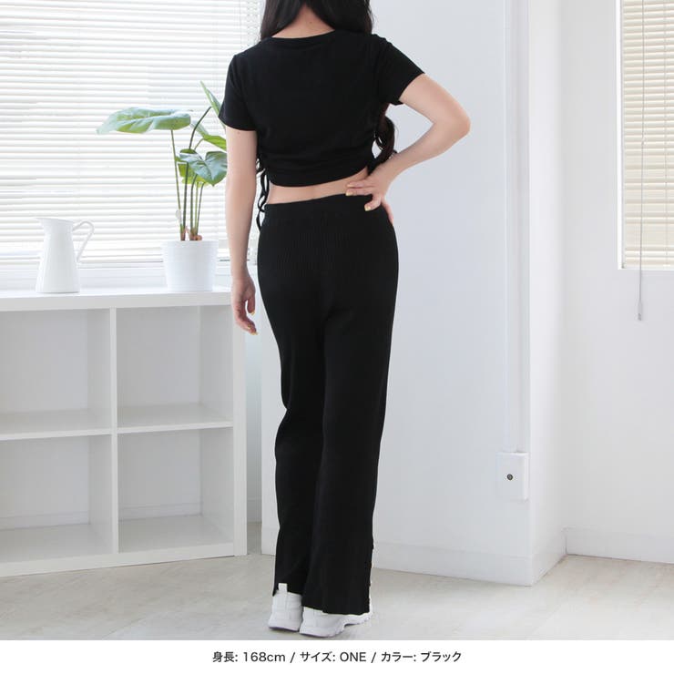 ラインストーンロゴドロストギャザートップス [24093 半袖 | JULIA BOUTIQUE | 詳細画像6 