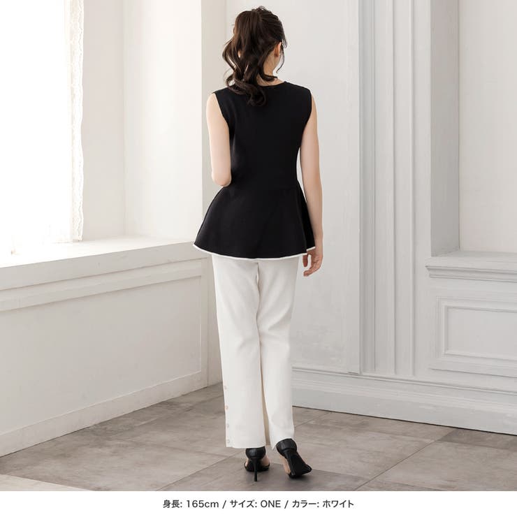 シェルボタン付きフレアニットパンツ [24098 フルレングス | JULIA BOUTIQUE | 詳細画像13 