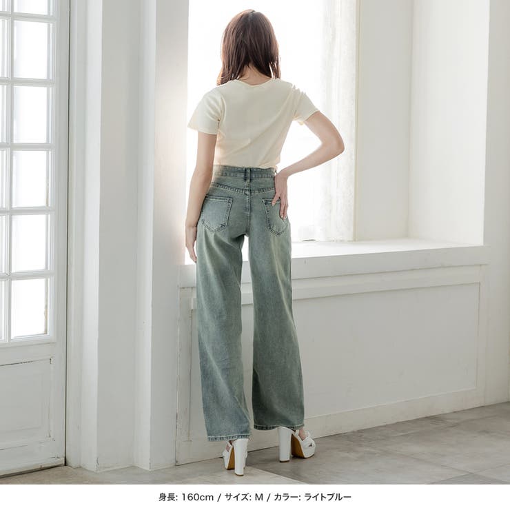 パール付きハイウエストデニムパンツ  | JULIA BOUTIQUE | 詳細画像6 