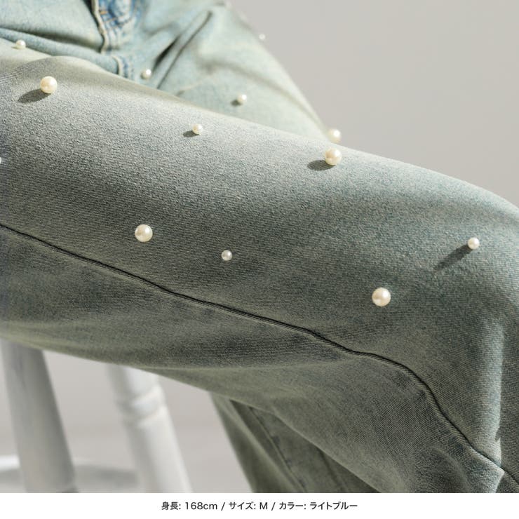 パール付きハイウエストデニムパンツ  | JULIA BOUTIQUE | 詳細画像12 