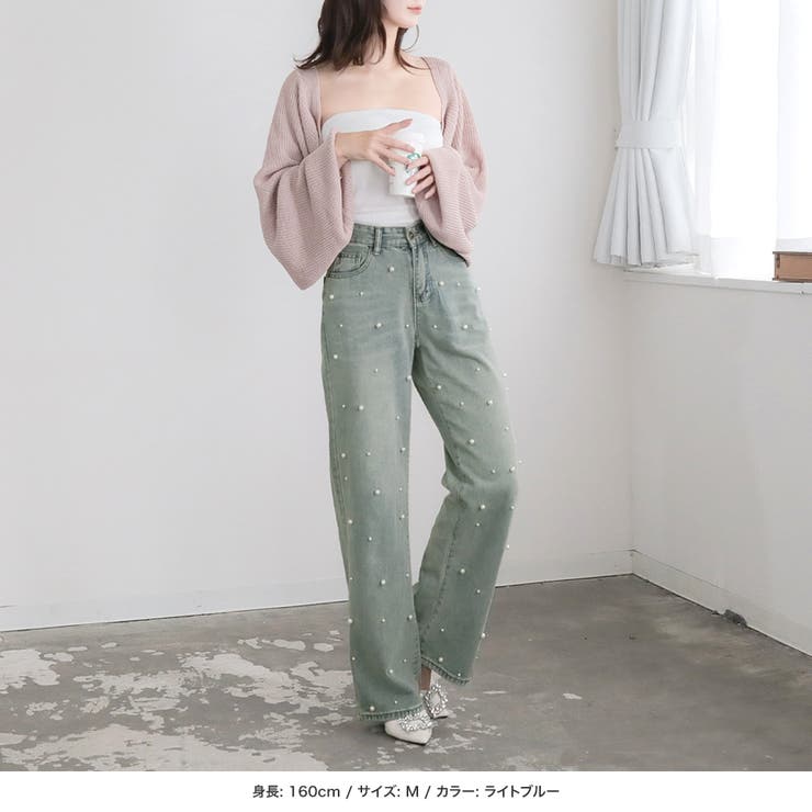 パール付きハイウエストデニムパンツ  | JULIA BOUTIQUE | 詳細画像16 