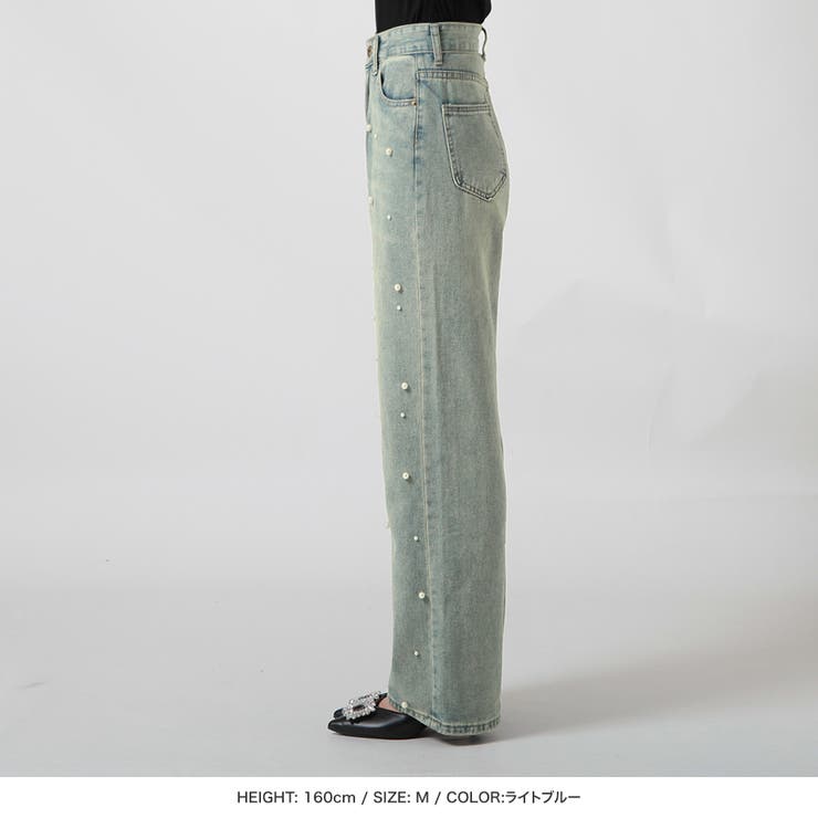 パール付きハイウエストデニムパンツ  | JULIA BOUTIQUE | 詳細画像19 