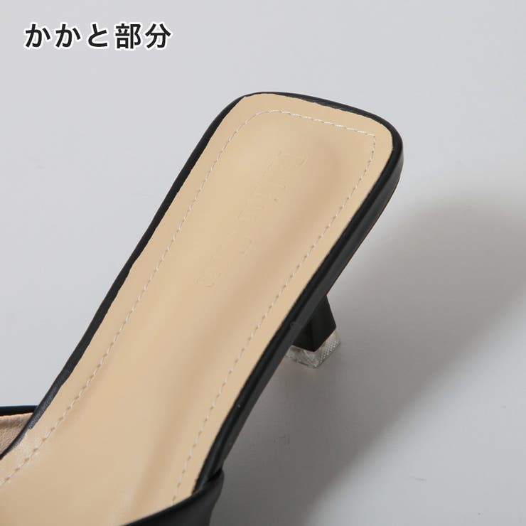 ビジューモチーフ ブラック ミュール 375 ビジューモチーフ ブラック ミュール 375