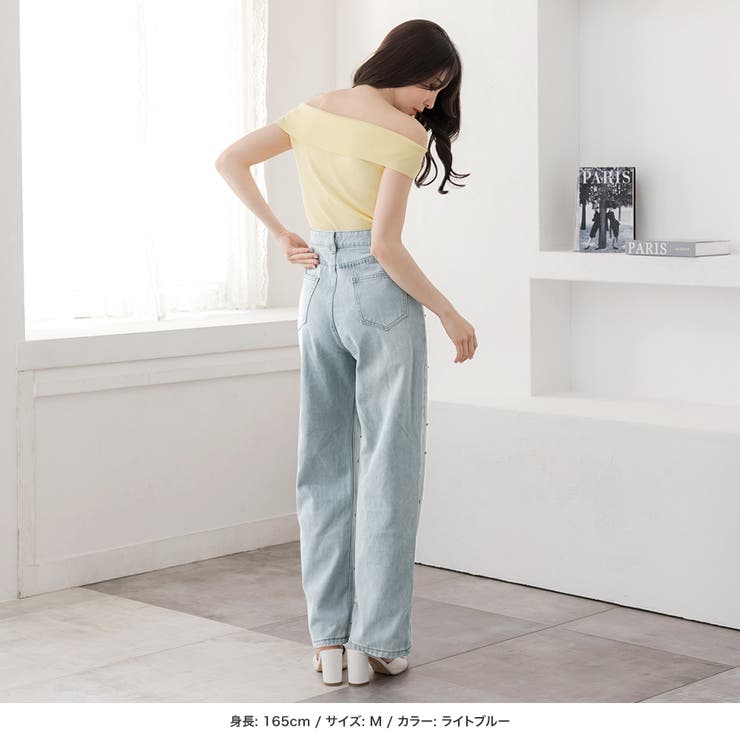 ビジュー付きハイウエストデニムパンツ [24128 フルレングス | JULIA BOUTIQUE | 詳細画像6 