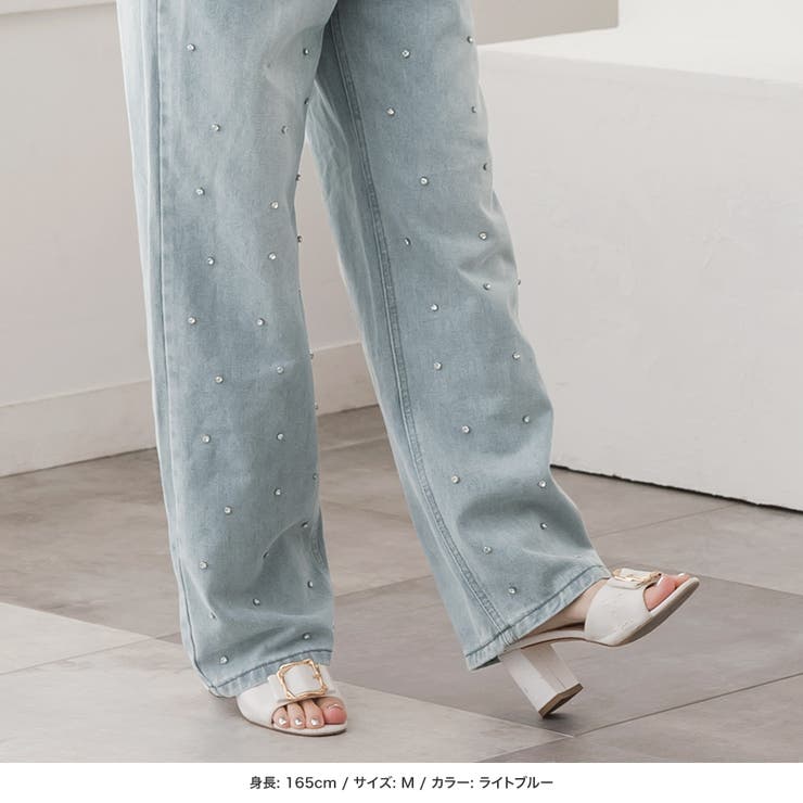 ビジュー付きハイウエストデニムパンツ [24128 フルレングス | JULIA BOUTIQUE | 詳細画像11 