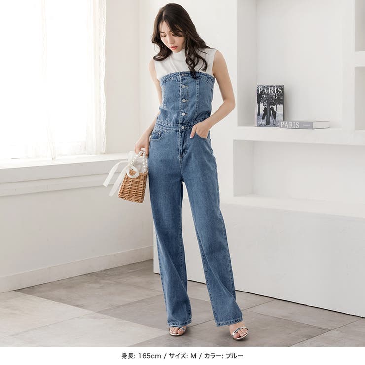 ベアトップデニムサロペットパンツ [品番：BA000005816]｜JULIA  BOUTIQUE（ジュリアブティック）のレディースファッション通販｜SHOPLIST（ショップリスト）