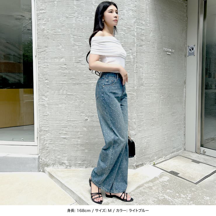 ドット柄デニムパンツ [品番：BA000005845]｜JULIA BOUTIQUE