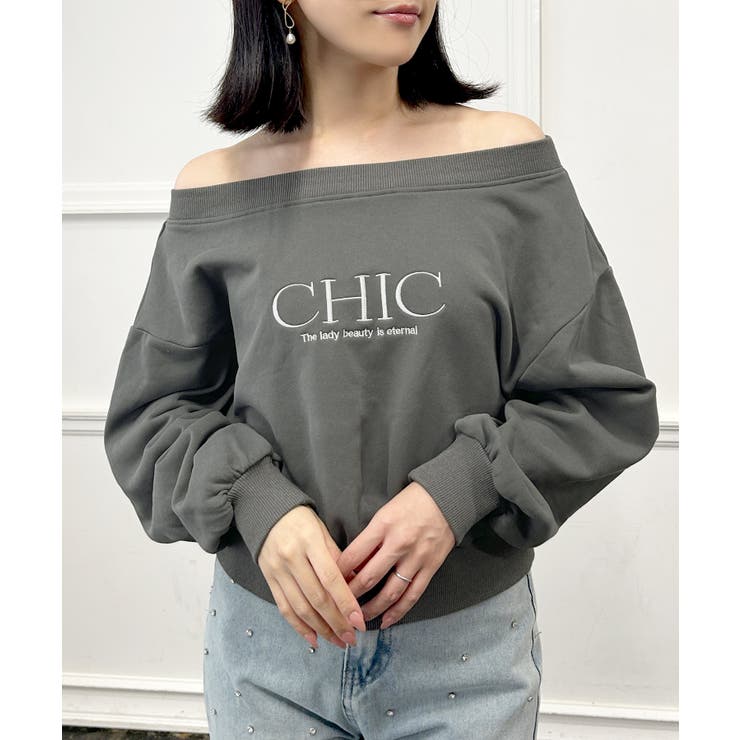 ヘルシーな肌見せができる。CHICオフショルダースウェットトップス | JULIA BOUTIQUE | 詳細画像31 