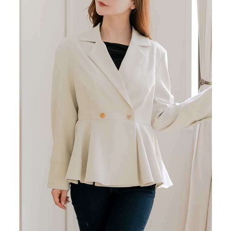 ダブルボタンペプラムトップス  | JULIA BOUTIQUE | 詳細画像1 