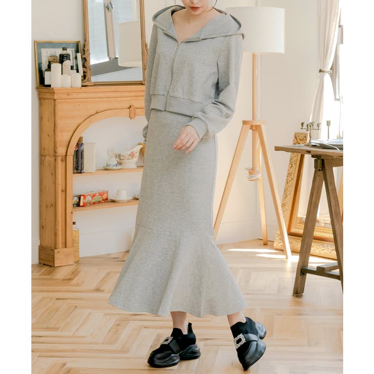 パーカー+マーメイドスカートスウェットセットアップ  | JULIA BOUTIQUE | 詳細画像1 